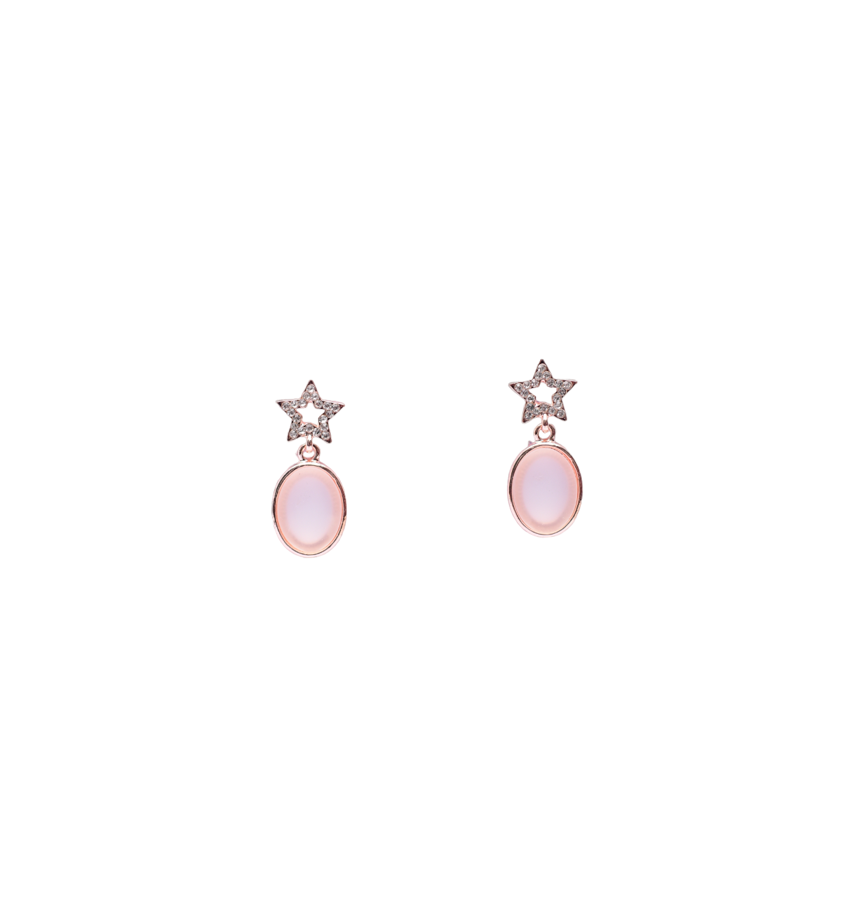 Namokriti Star & Oval Drop Earrings – Elegant Party Wear Jewelry